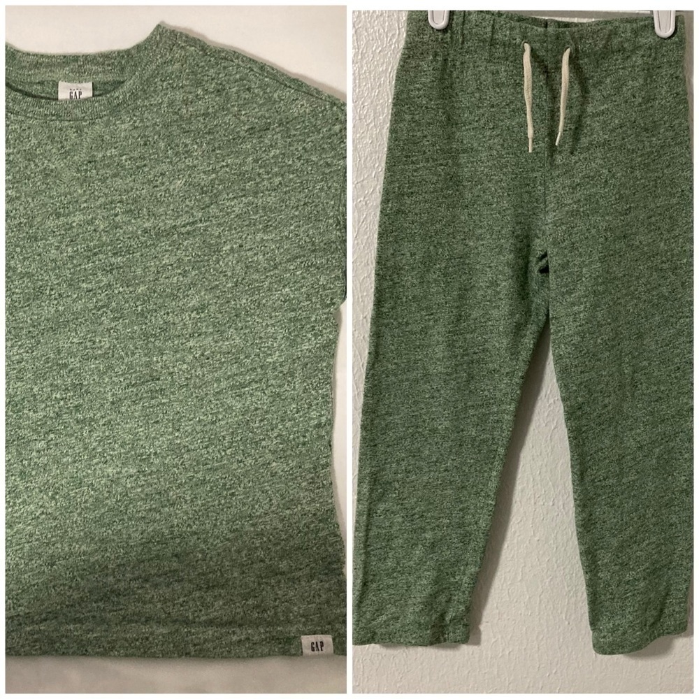 Baby Gap Boys Size 5 Years Textured Two-Piece Pant Outfit Set Color Twig Casual